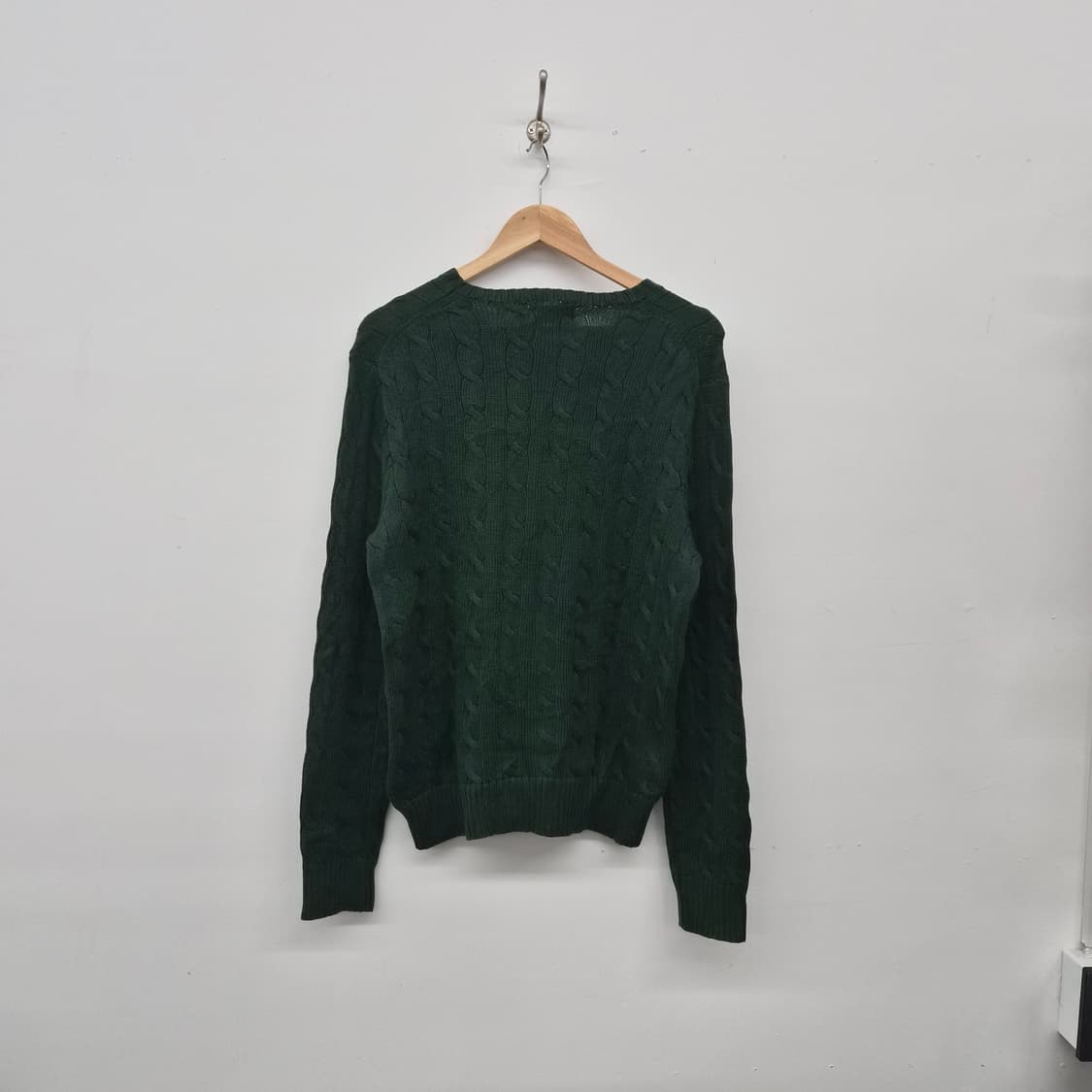폴로 랄프로렌 케이블 니트 그린 남성 M 상품이미지4