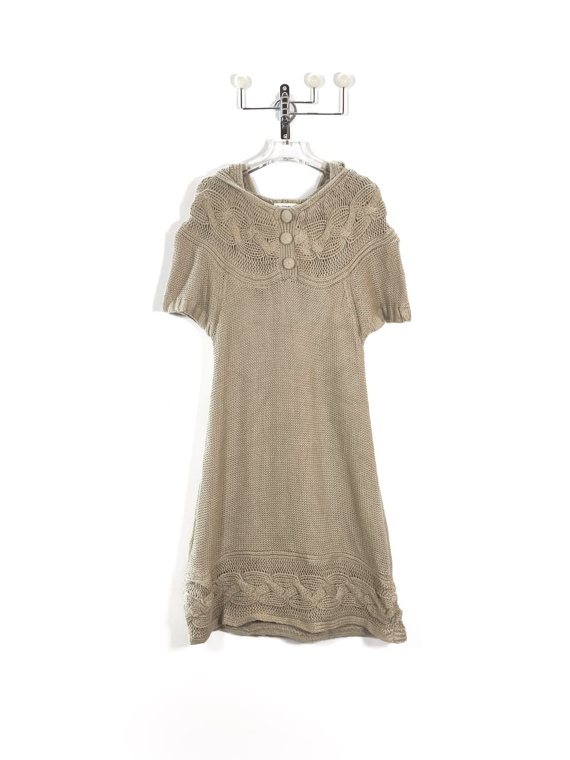 빈티지 니트 후드 원피스 상품이미지1