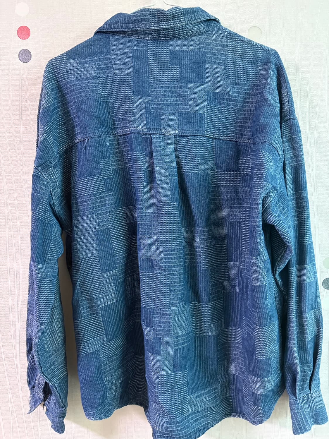 BSAPA 빈티지 블루 패턴 셔츠 M 상품이미지2