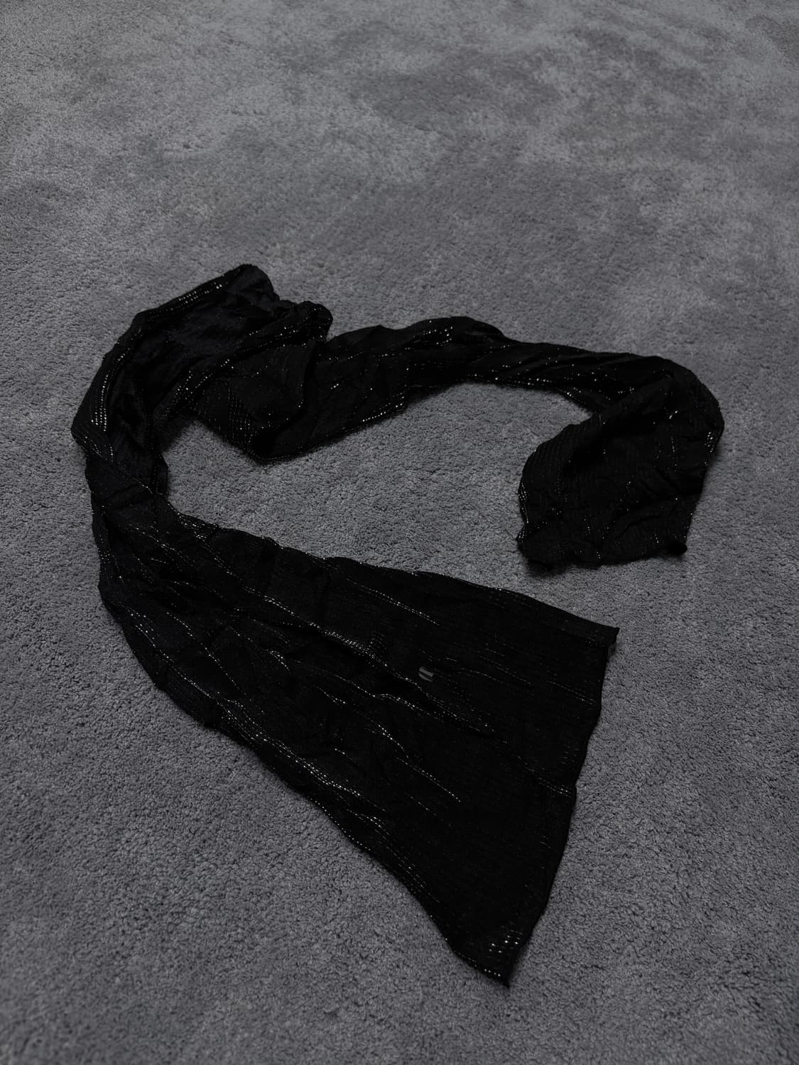 Vintage V-kei,punk mood bk&silver scarf 상품이미지3