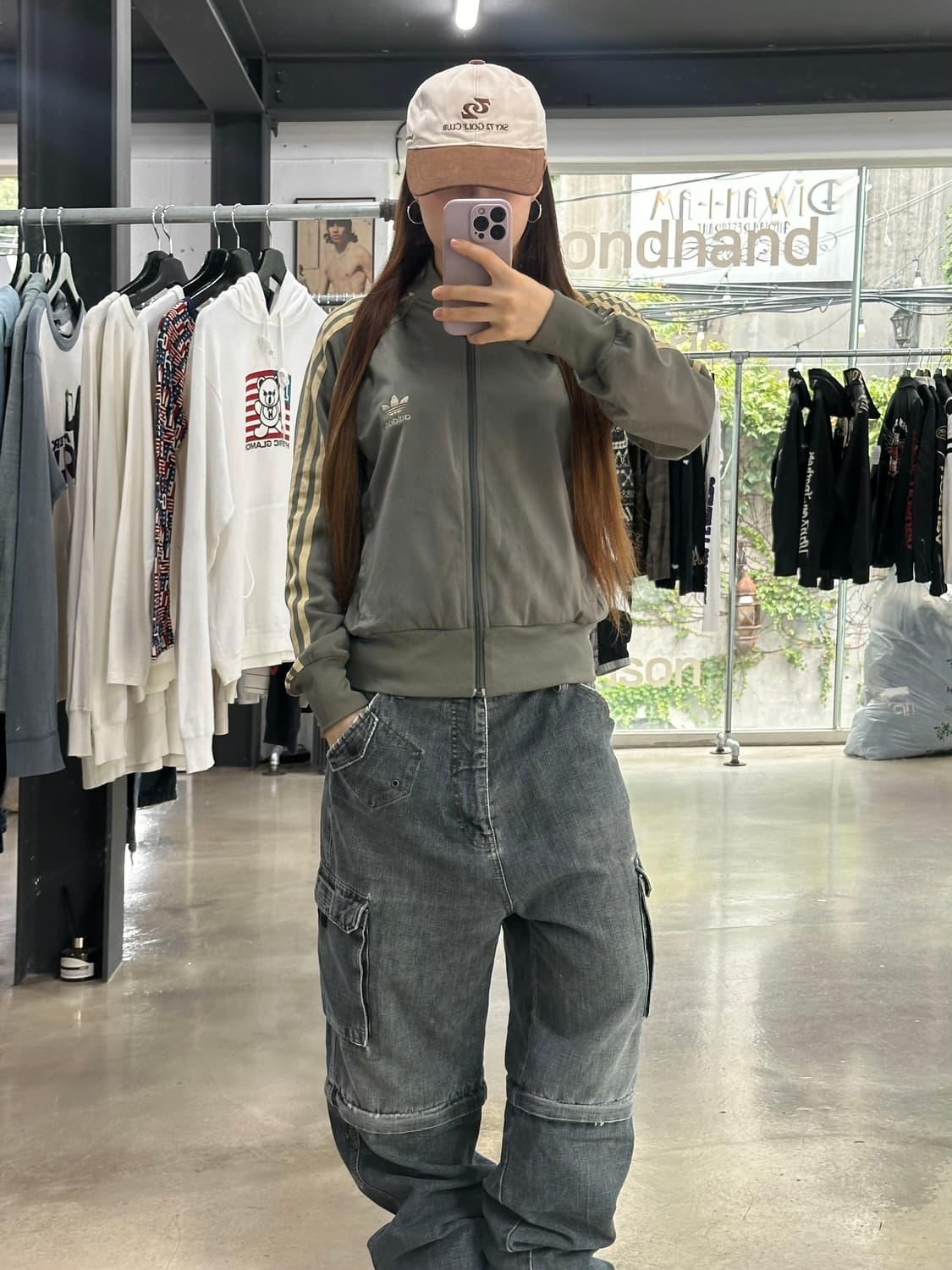 아디다스 파이어버드 트랙탑 져지 바닐라녹차 상품이미지2