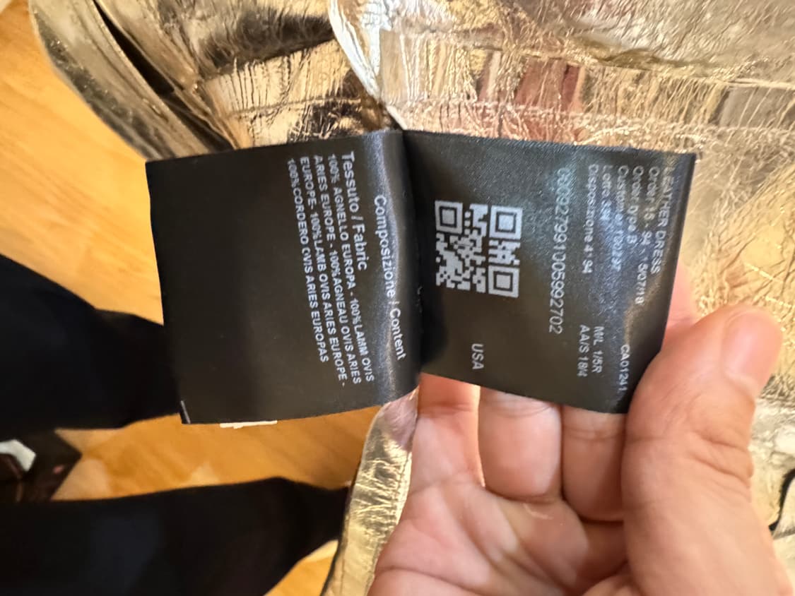 CALVIN KLEIN 205W39NYC 메탈릭 레더 웨스턴 셔츠원피스 상품이미지7