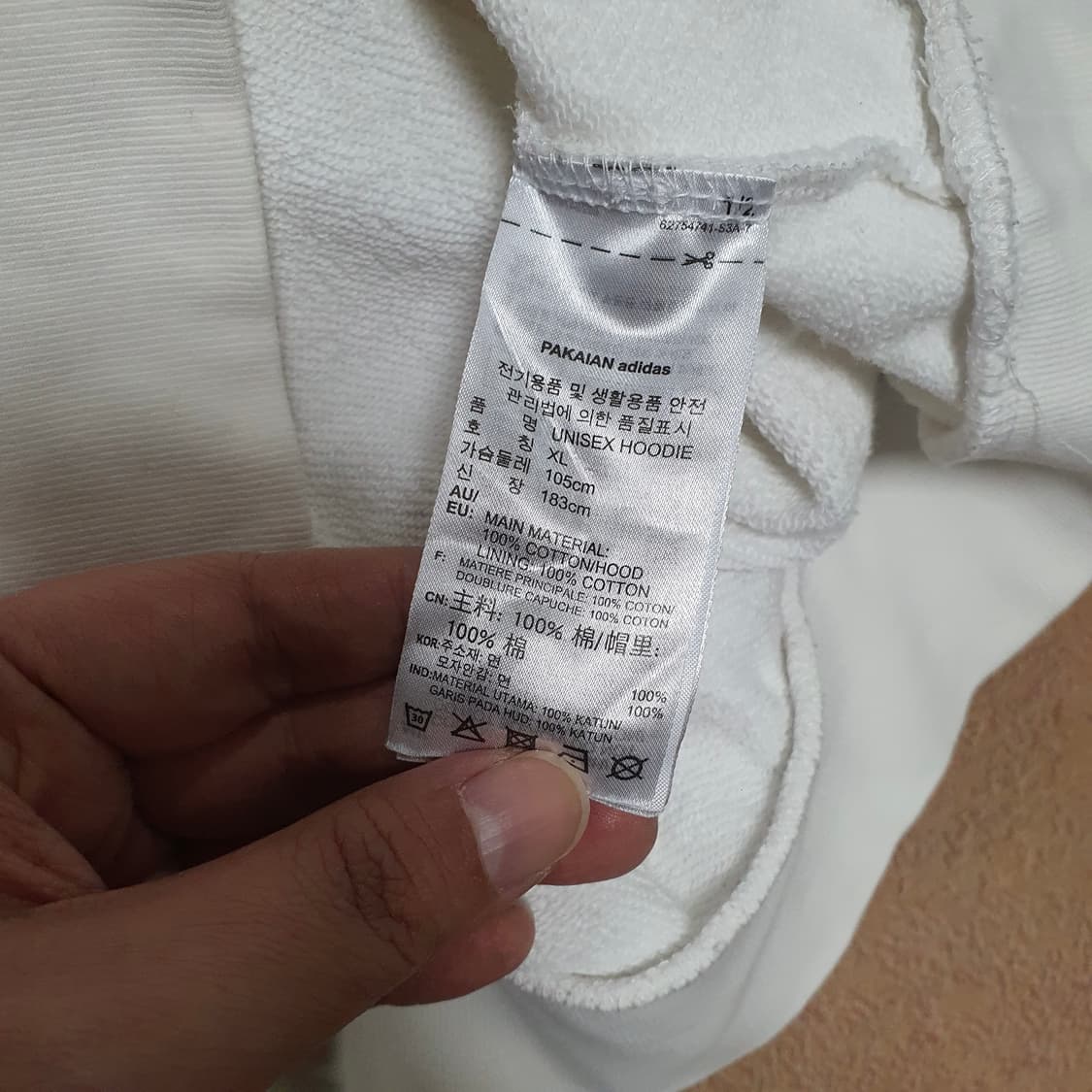 ✨ (바배) 아디다스 백로고 화이트 후드티 상품이미지4