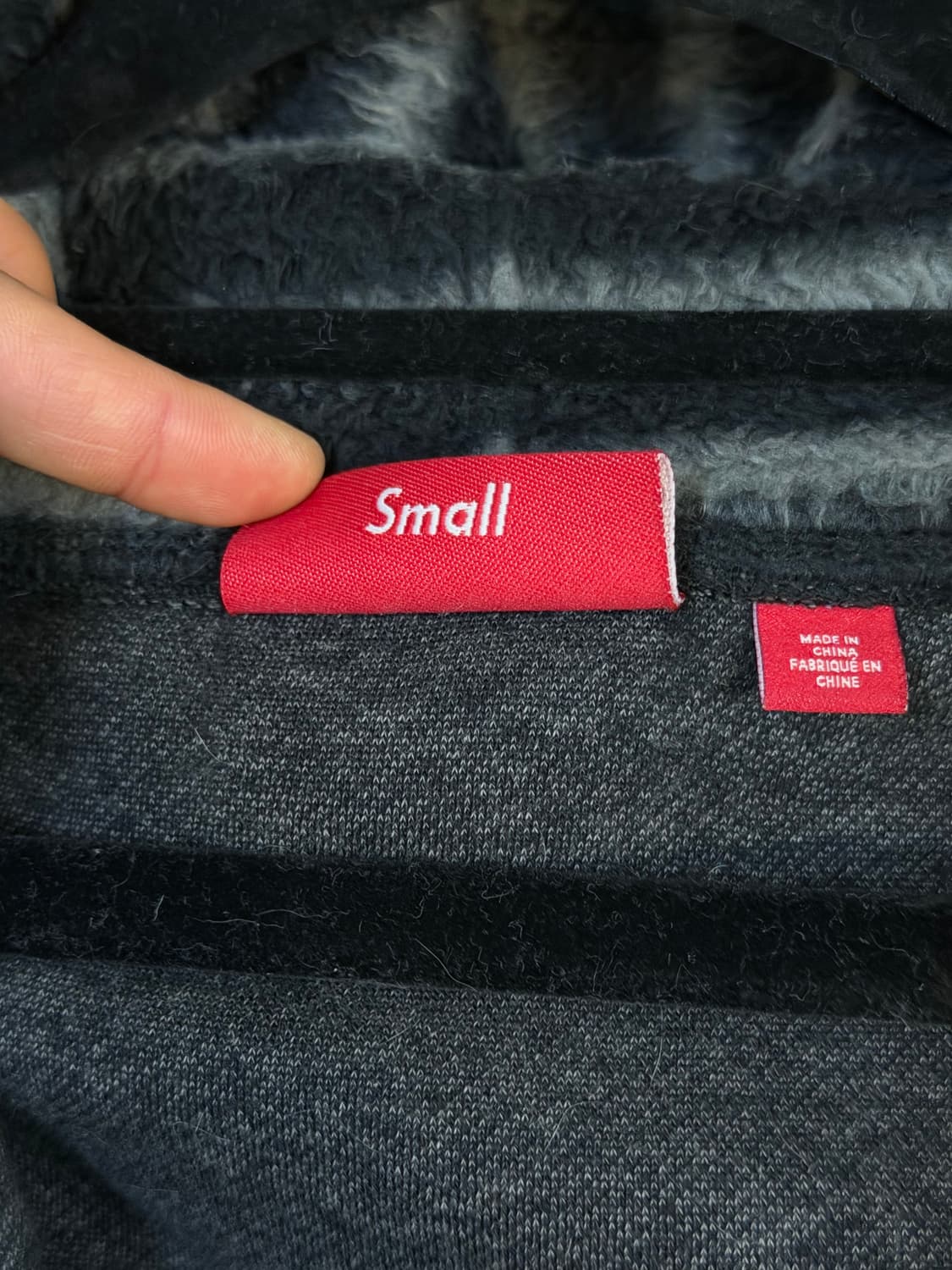 슈프림 브러쉬드 집업 후드 스웨트셔츠 블랙 S 상품이미지3