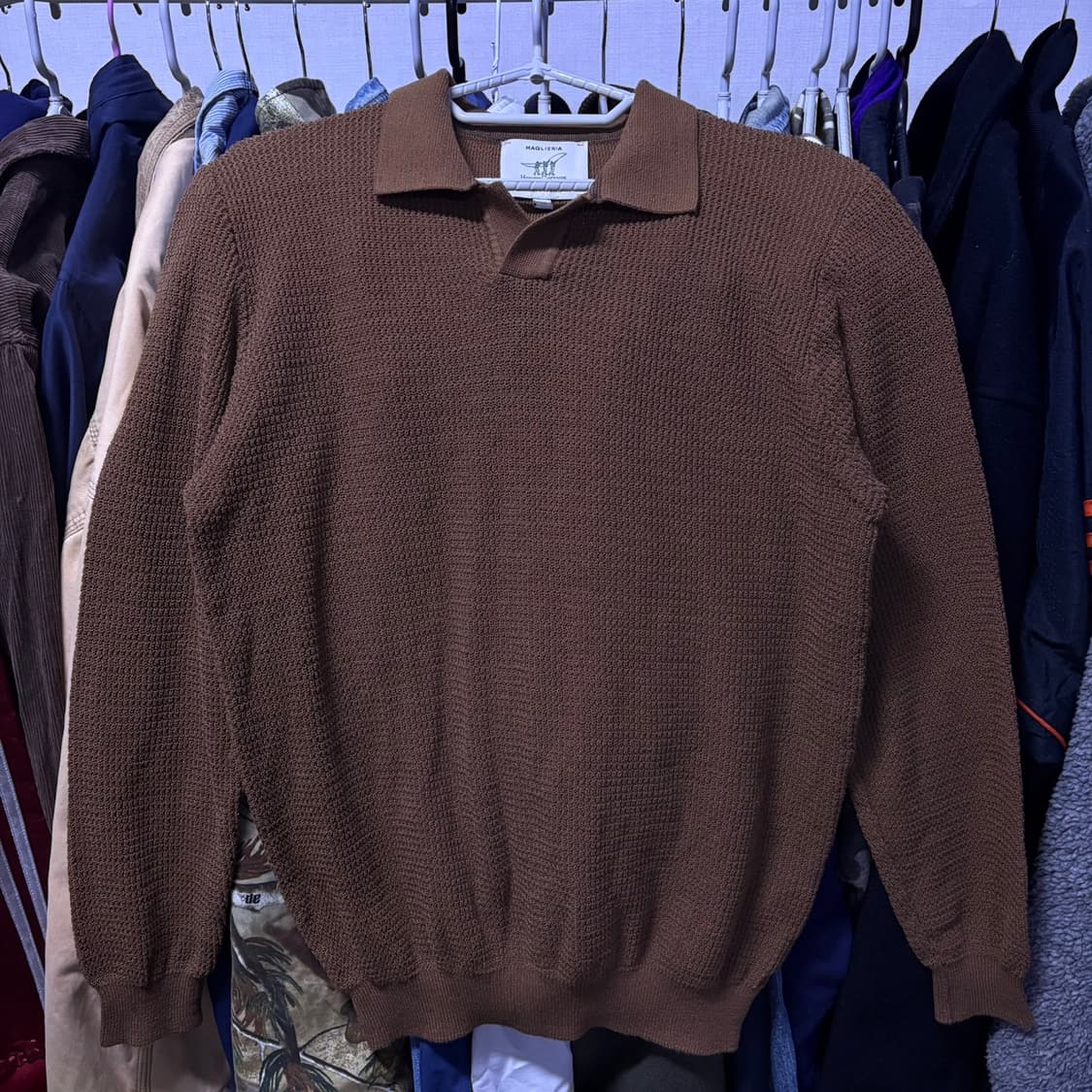 헨리코튼 브라운 니트 100 상품이미지1