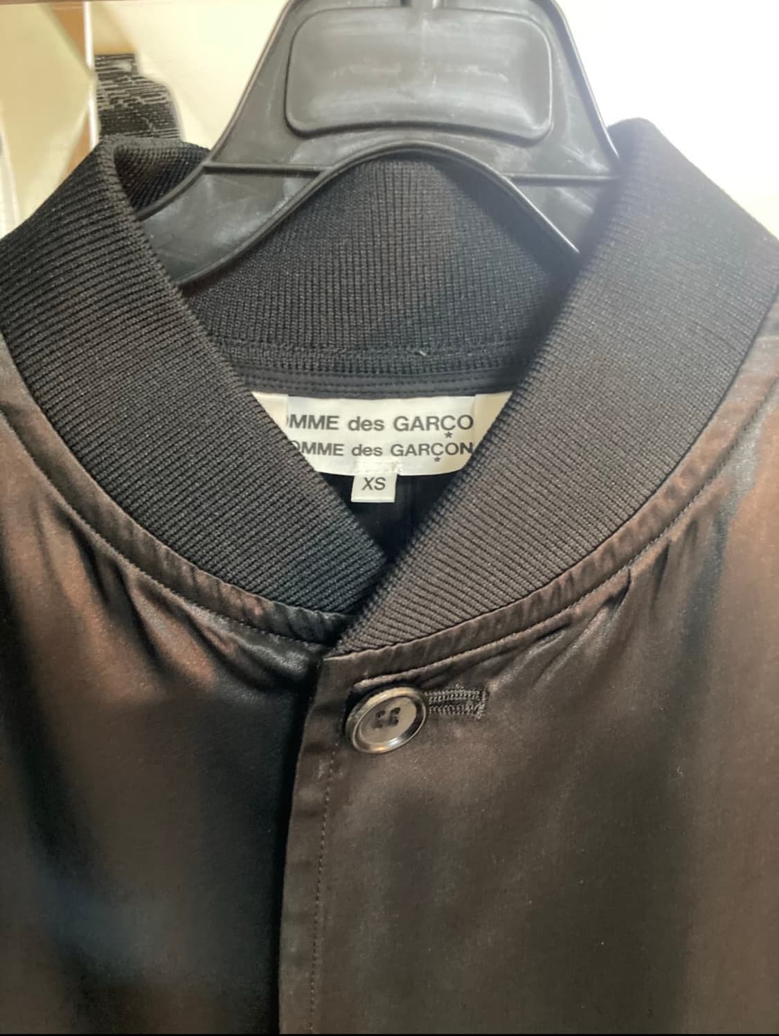 꼼데가르송 세틴 롱 재킷 상품이미지3