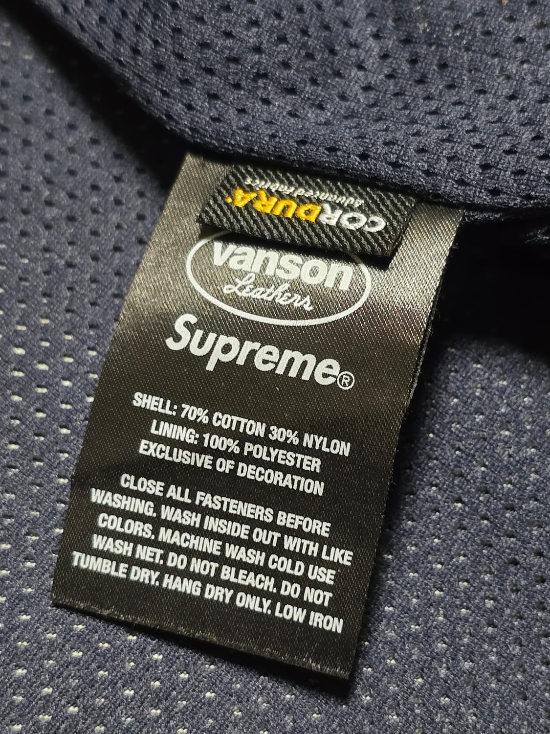 슈프림 x 밴슨 레더스 코듀라 데님 자켓 블루 - 22FW 상품이미지4