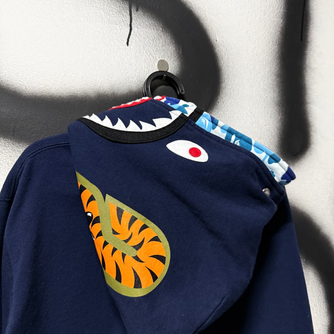 청담매장판 베이프 ABC 카모 청계 더블 샤크 풀 집업 후디 상품이미지4