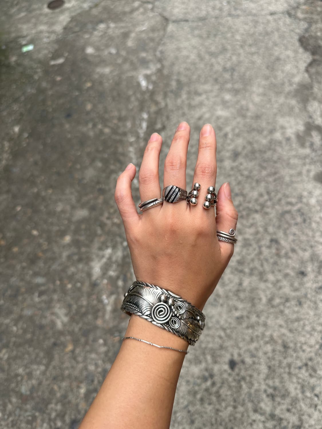 Wind Tribe Sterling Bracelet Bangle 상품이미지8