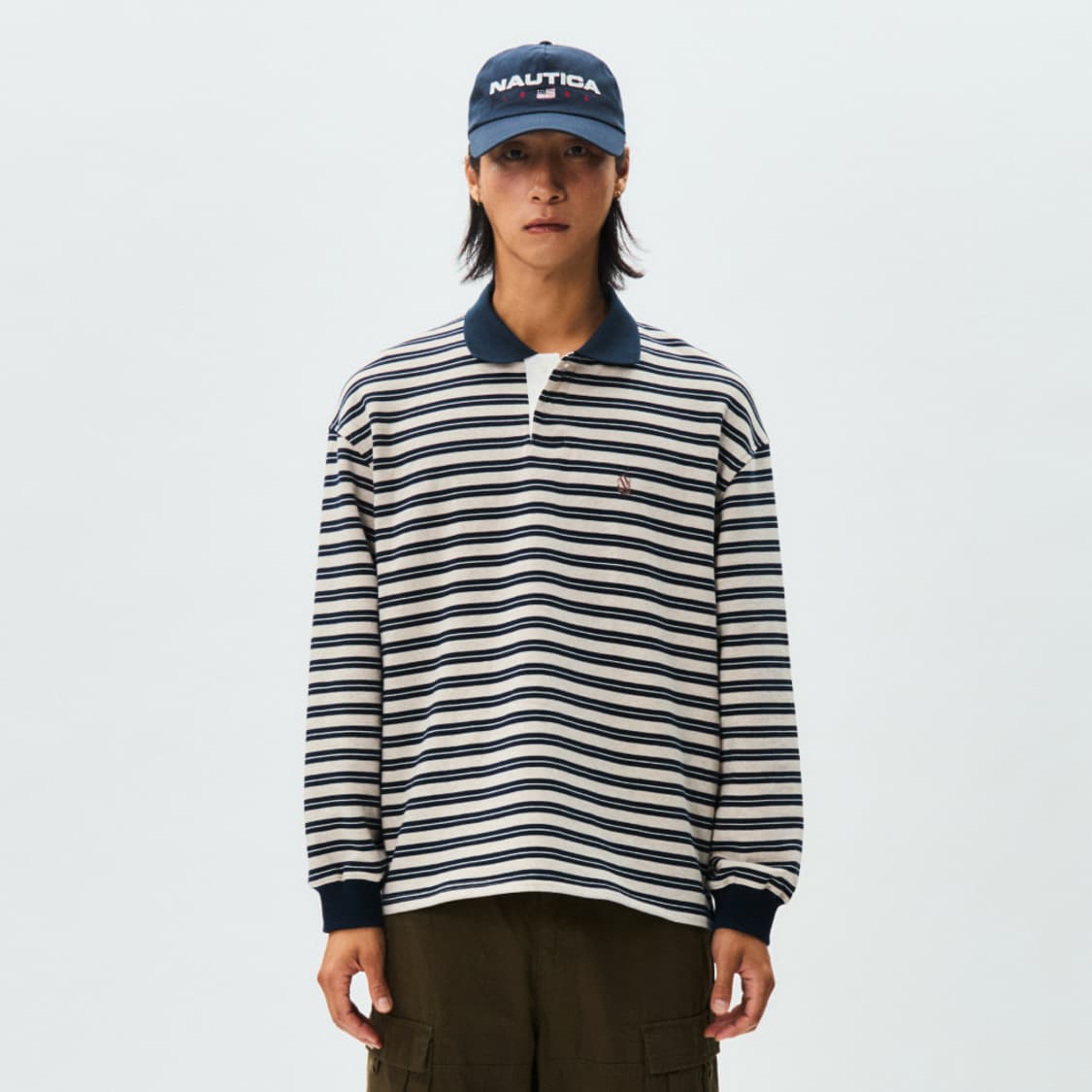 노티카 / 스트라이프 카라 스웻셔츠 상품이미지2