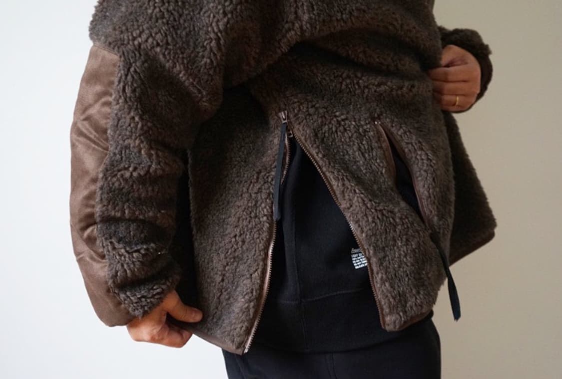 이즈네스 Is-ness 23aw THM FLEECE 자켓 브라운 L 상품이미지9