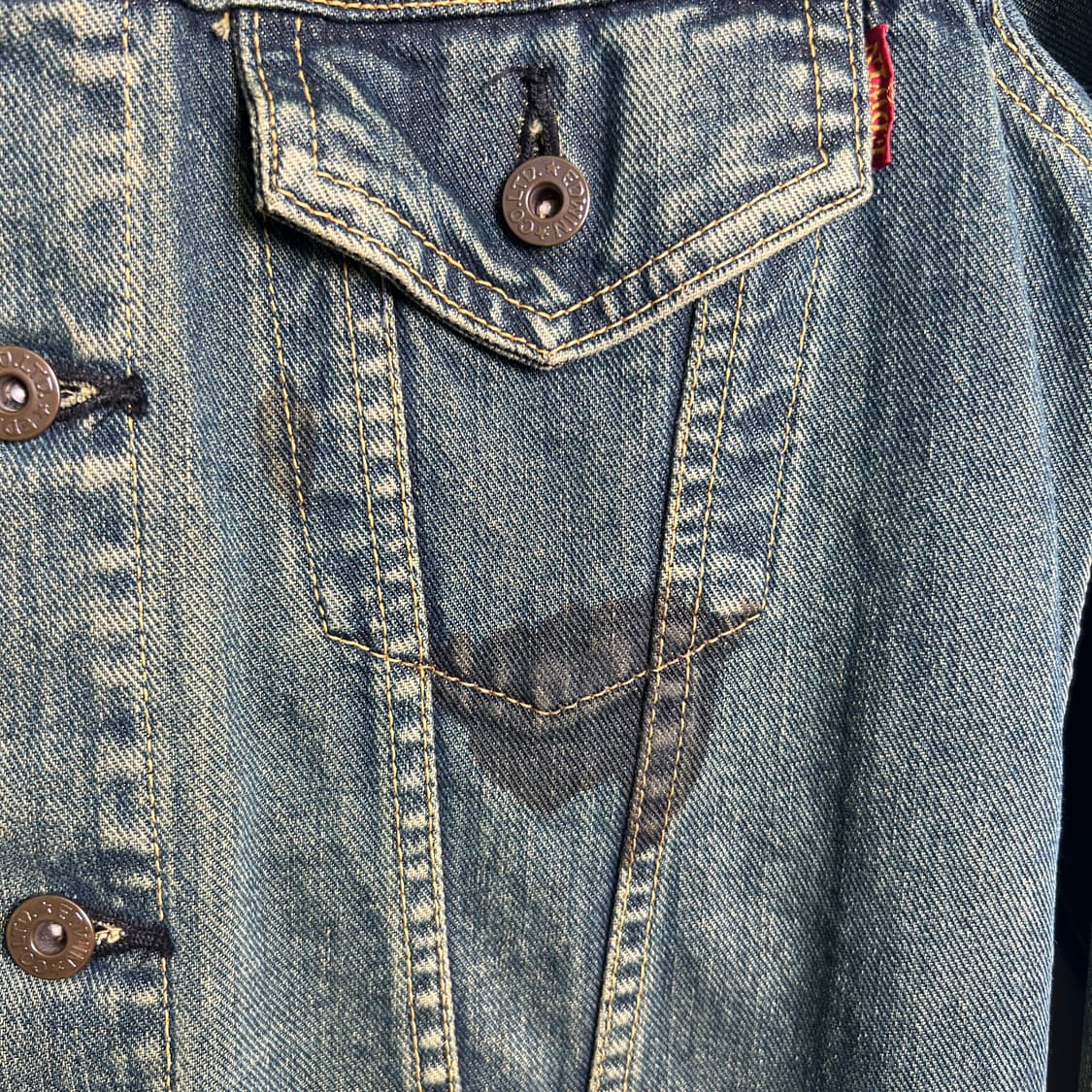 Edwin 에드윈 빈티지 데님 트러커 자켓 M 상품이미지10