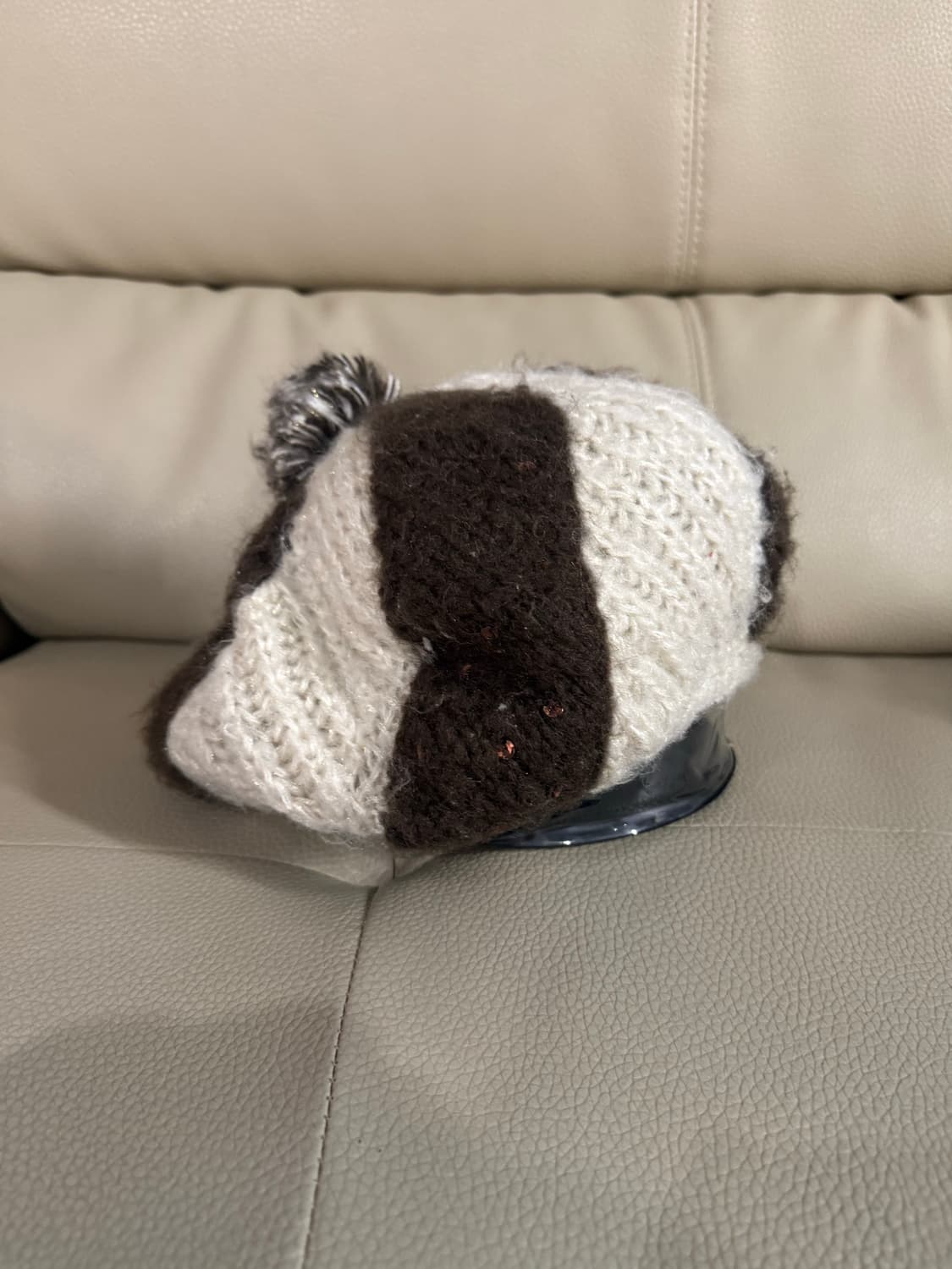 Chocolate & vanilla mix knit beret 상품이미지4