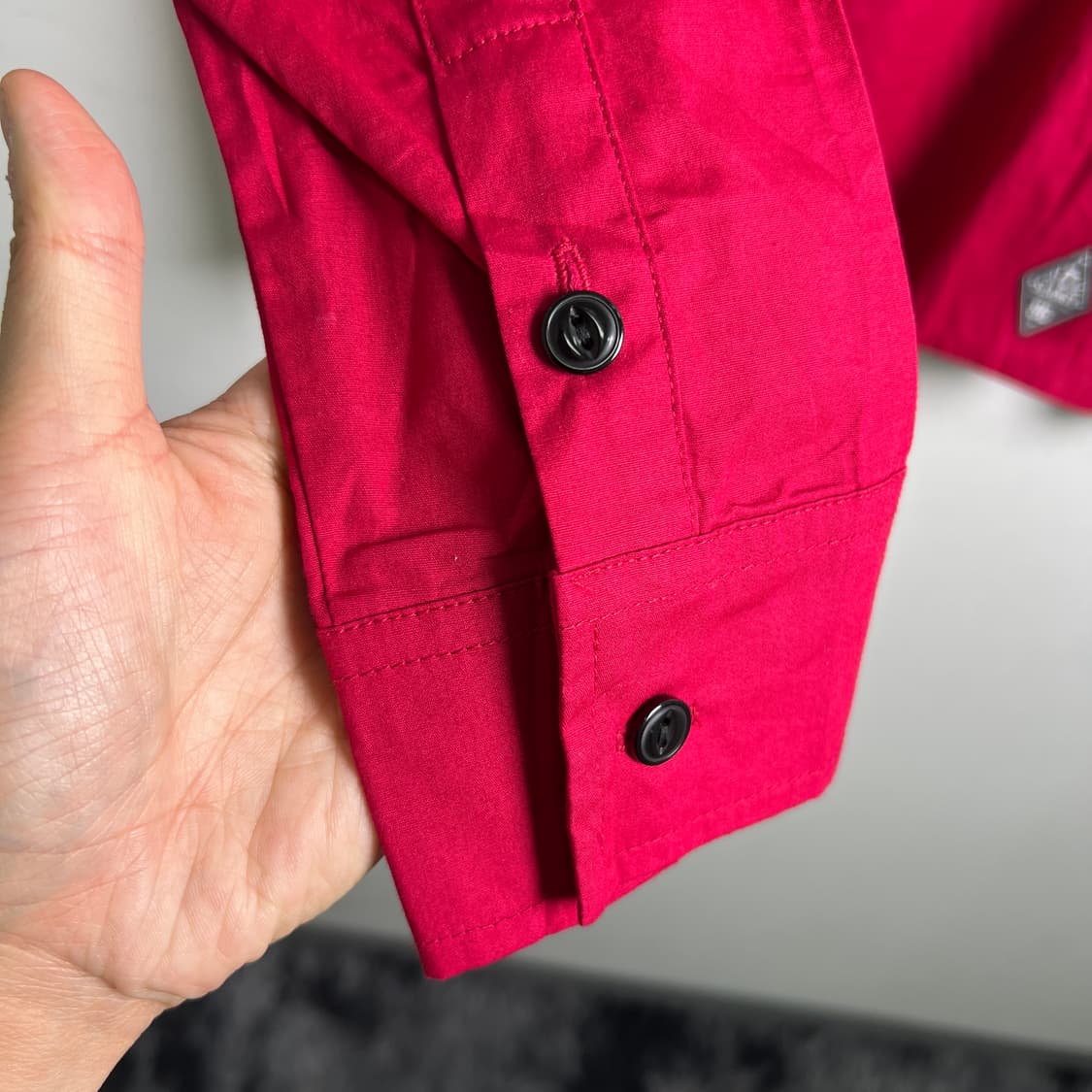 jpn vtg 빈티지 레드 스컬 자수 워크 셔츠 L 상품이미지8