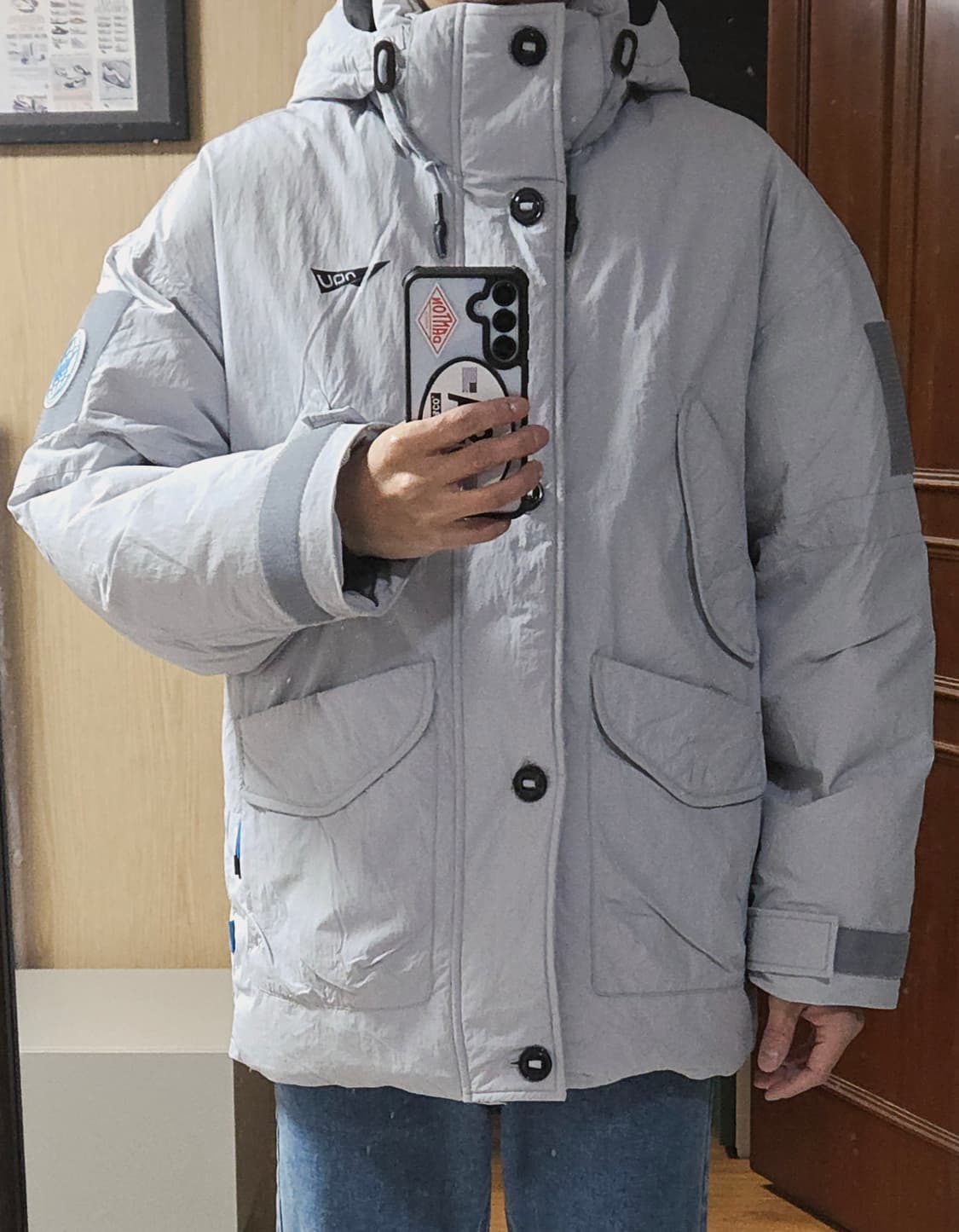 (착샷) NAU 나우 다운 패딩 스킨 점퍼 상품이미지6