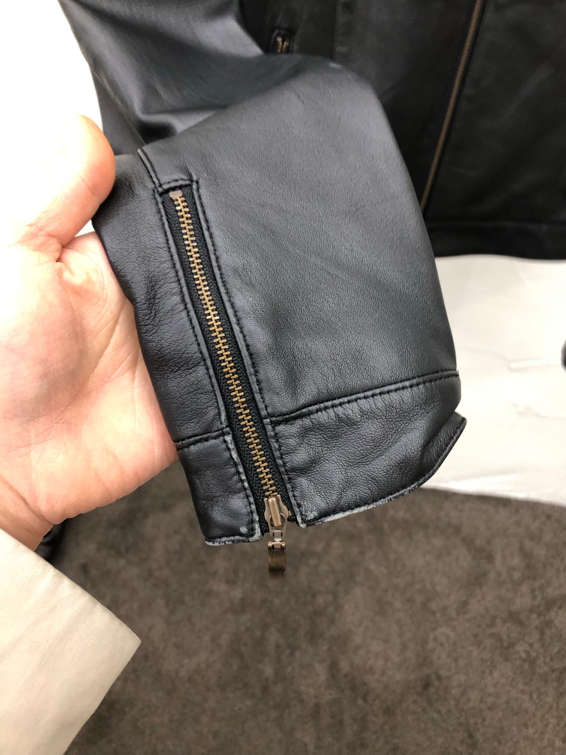 양가죽 바이커 자켓 상품이미지3