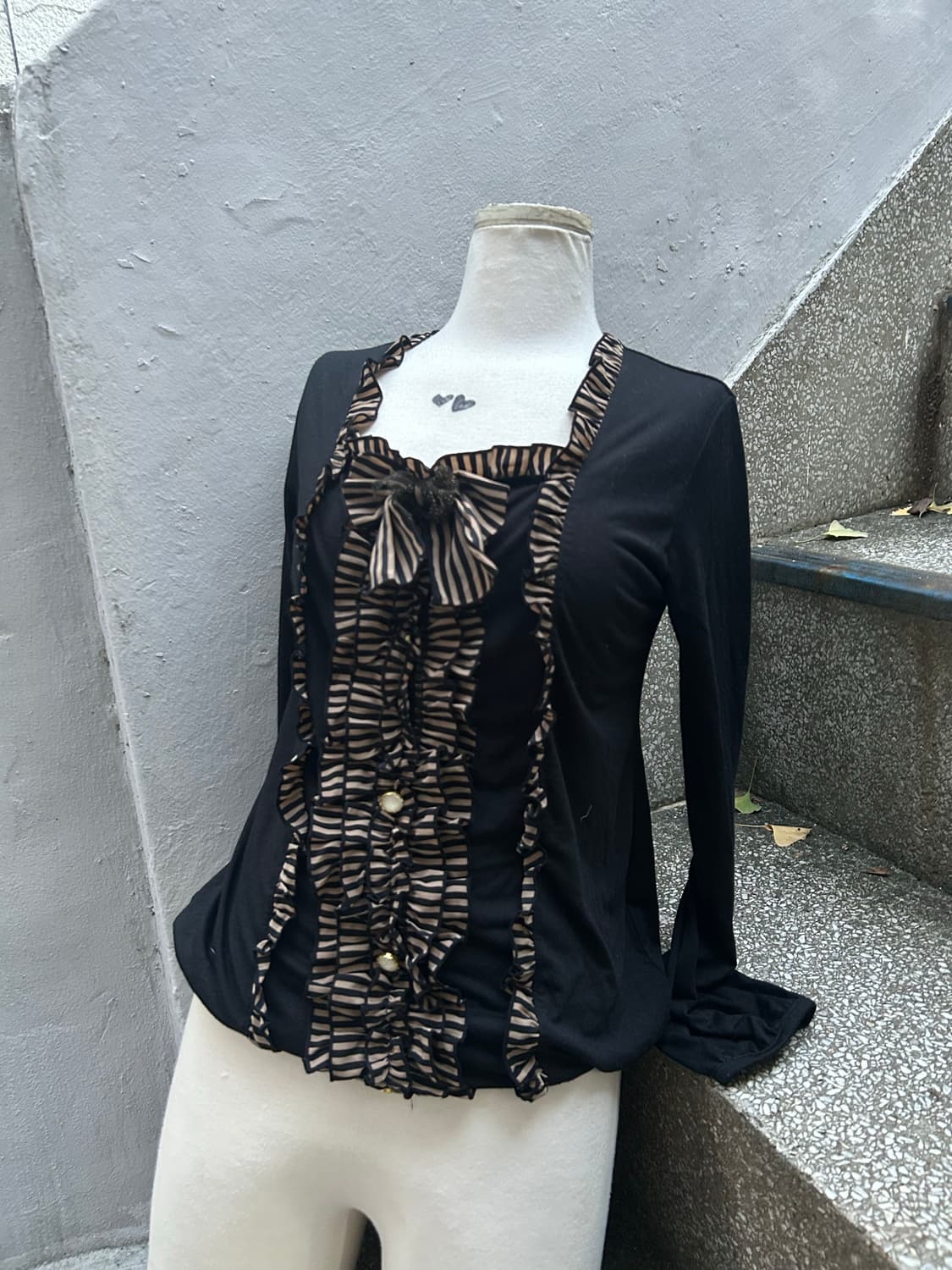 *rare* 2000s 긱시크 엑시즈팜 프릴 디테일 롱슬리브 상품이미지3