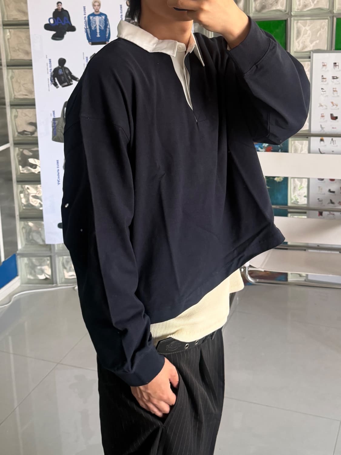 white collar shirt 상품이미지2