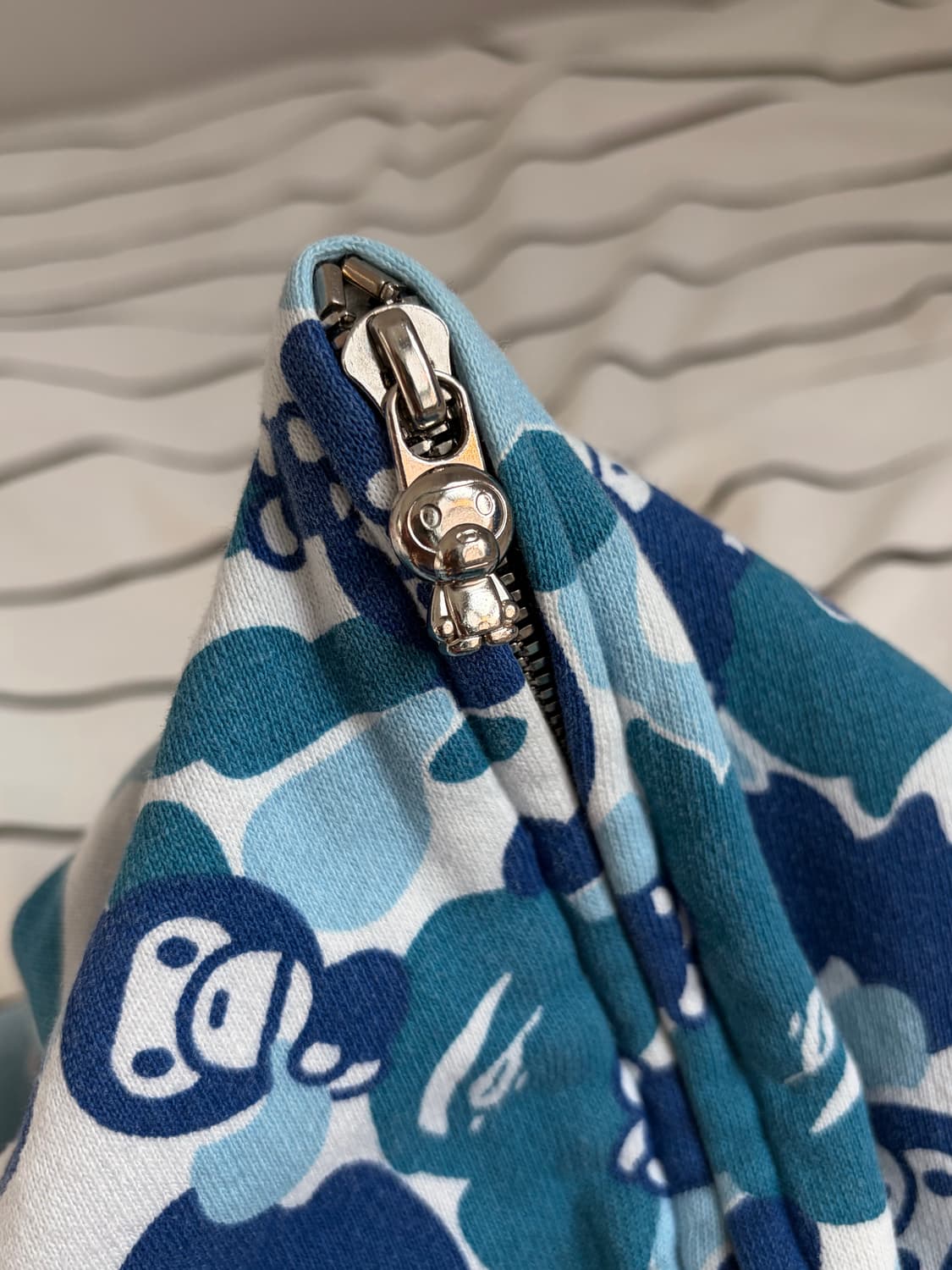 베이프 BABY MILO 카모 샤크 후드집업 블루/배색 믹스/단종희귀 상품이미지2