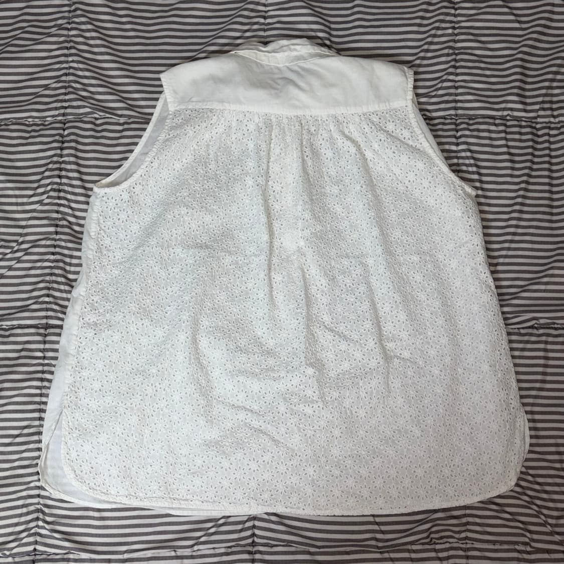 빈티지 모리걸 펀칭 나시 민소매 상품이미지2