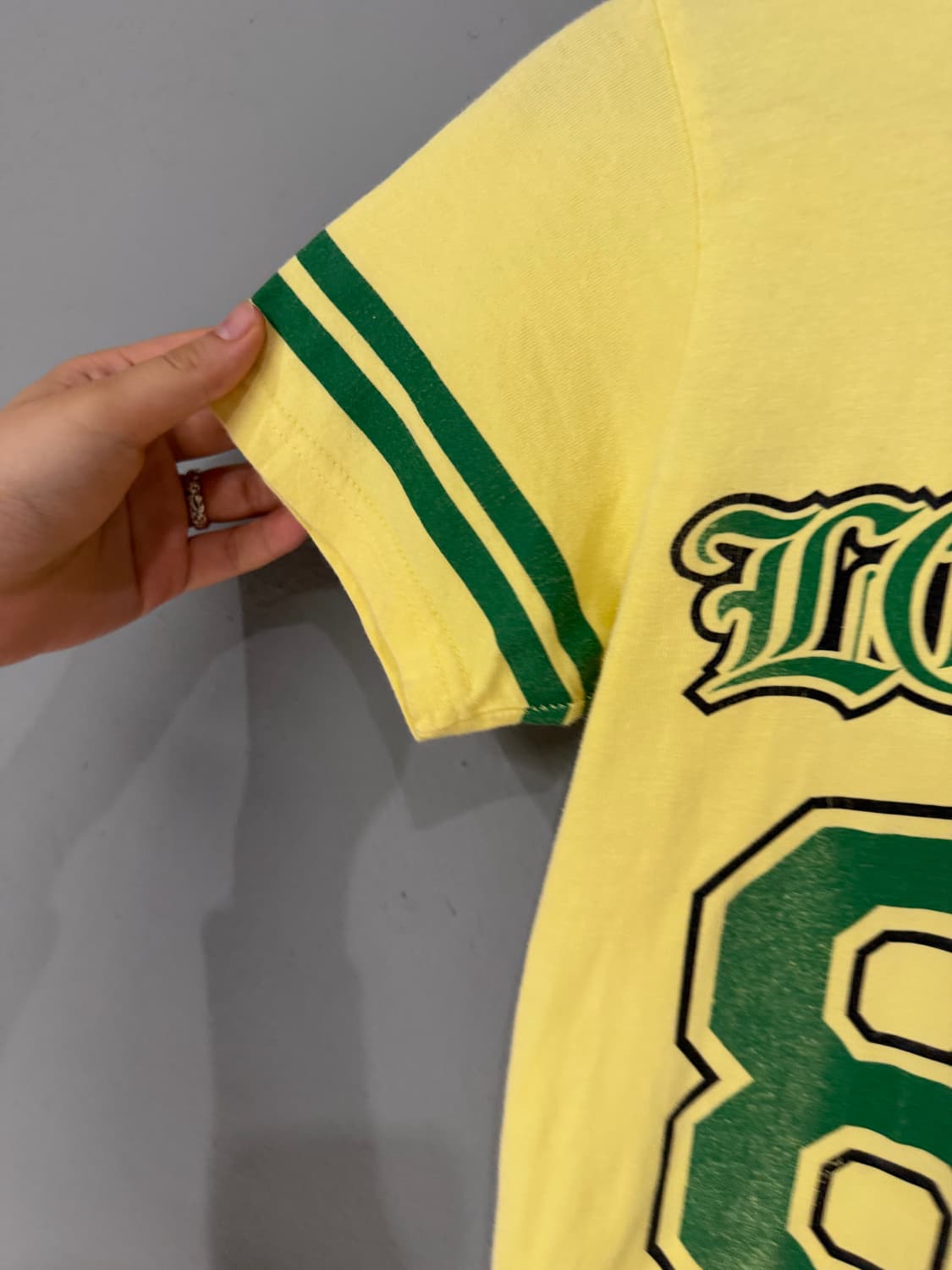 numbering detail yellow top 상품이미지7