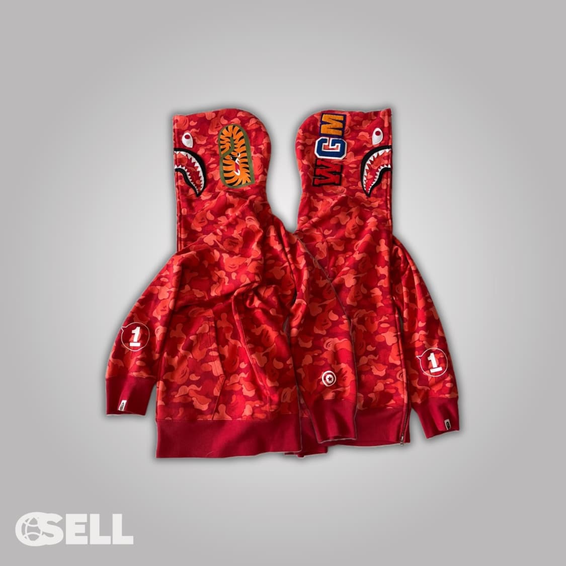 베이프 레드 샤크후드 상품이미지3