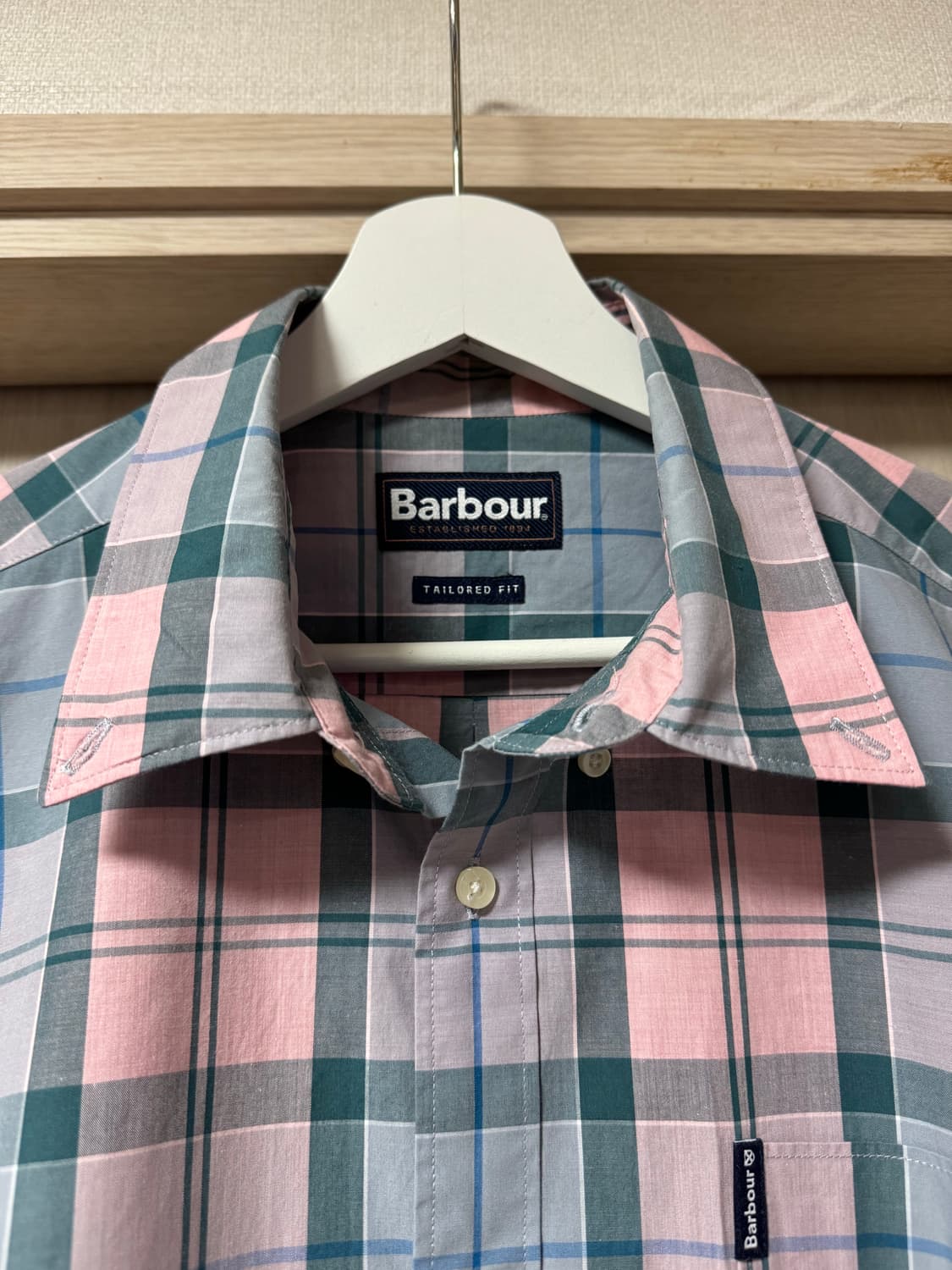 바버 남성 체크셔츠 상품이미지2