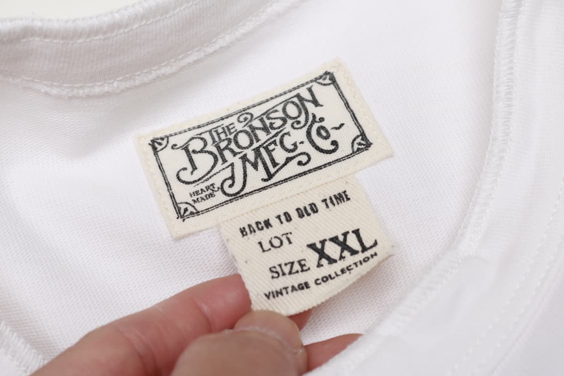 [XXL] 브론슨 화이트 롱슬리브 헨리넥 상품이미지2