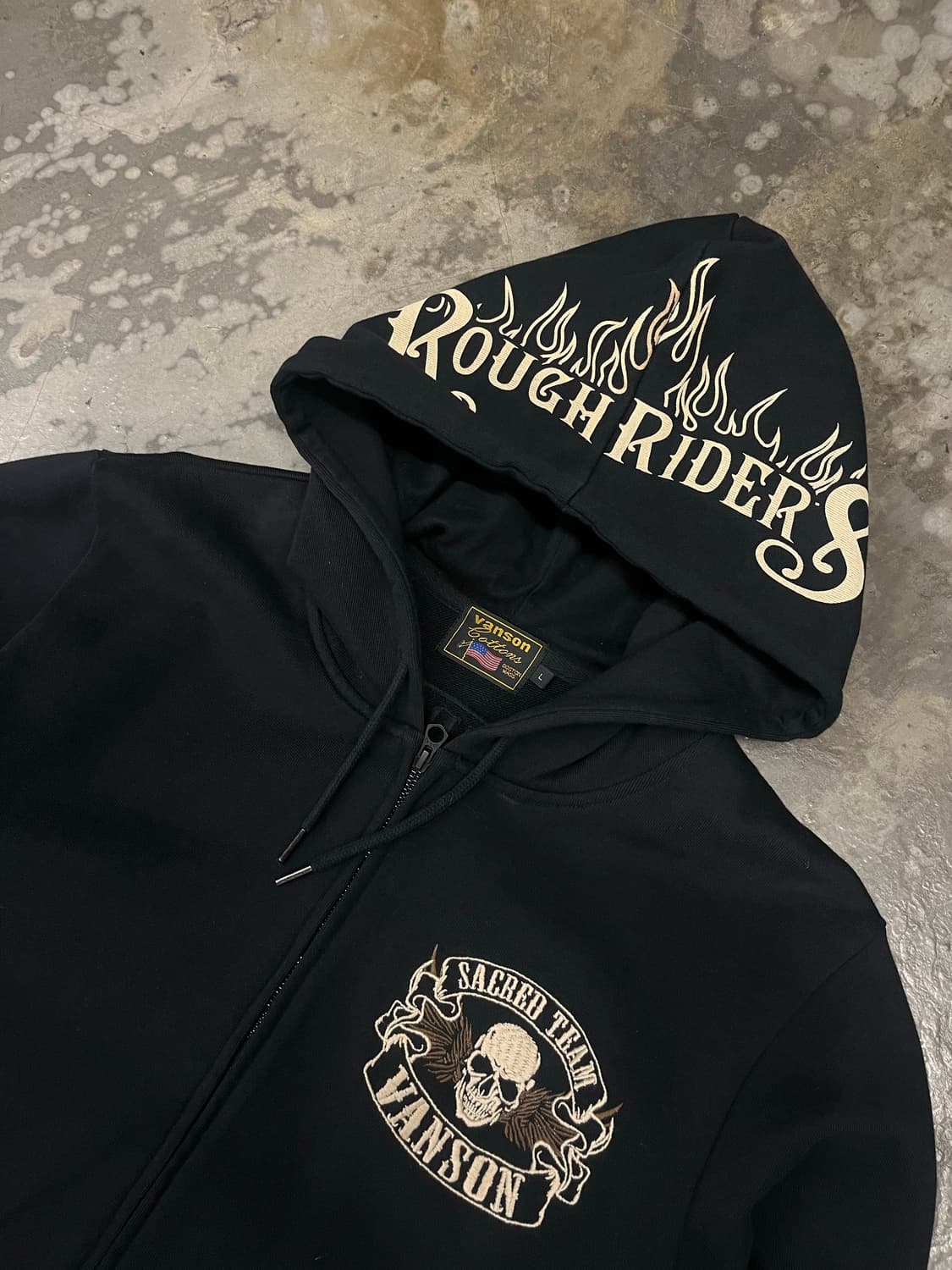 밴슨 후드집업 블랙 L 상품이미지3