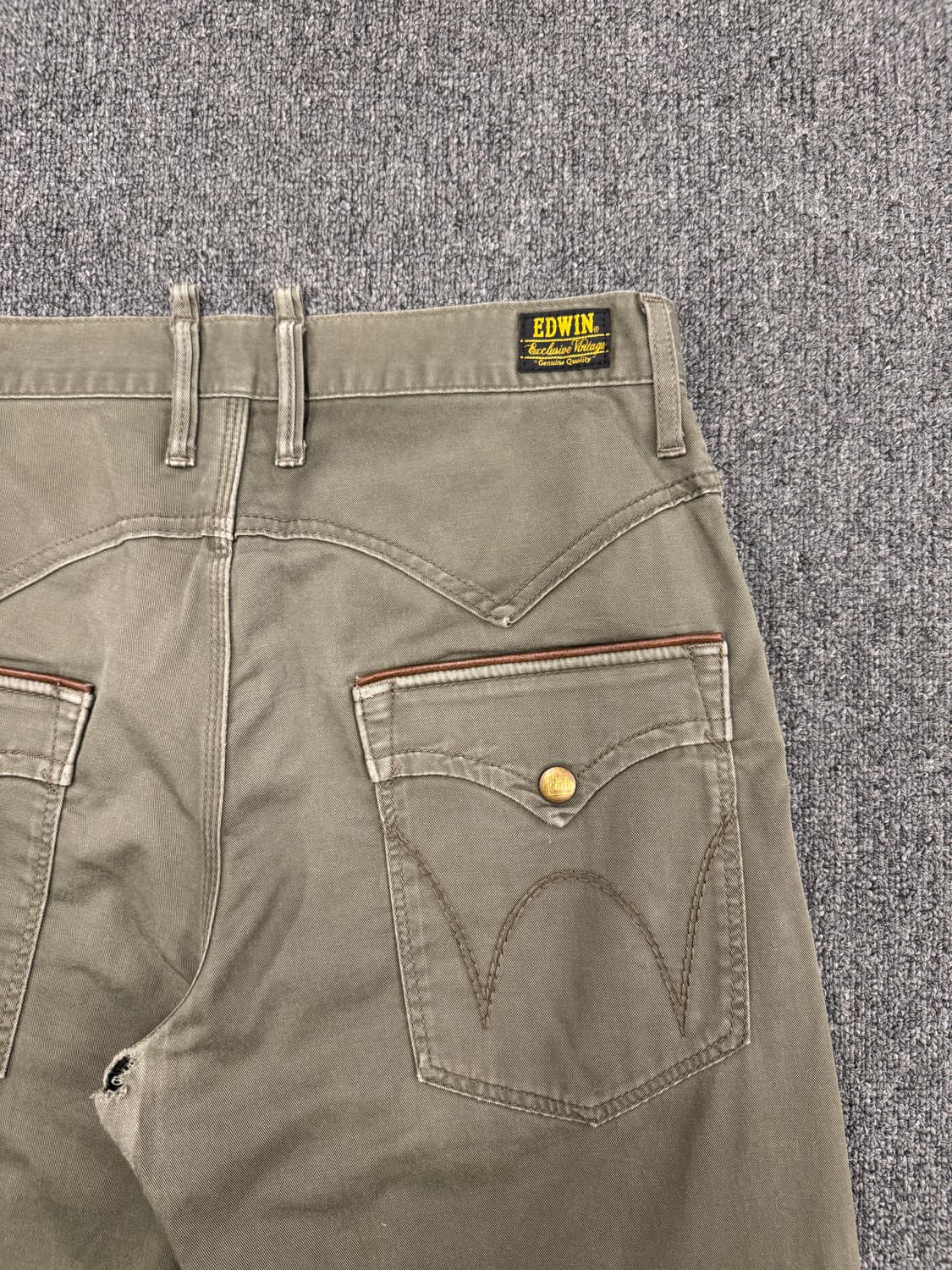 M)에드윈 빈티지 KX0003 올리브 더블포켓 코튼팬츠 상품이미지7