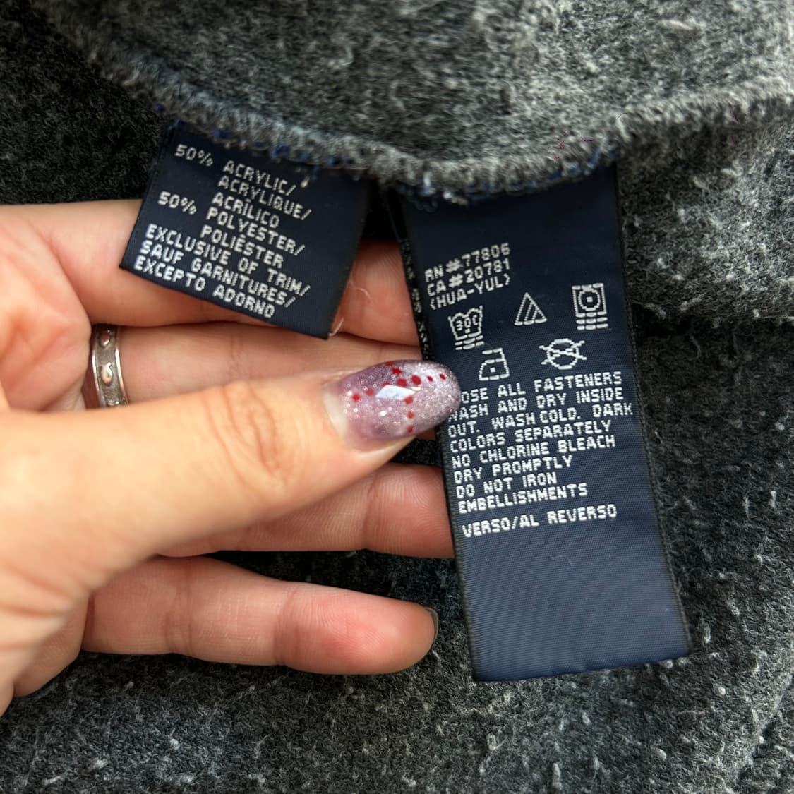 Tommy Hilfiger 타미힐피거 반집업 차콜 후리스  상품이미지7