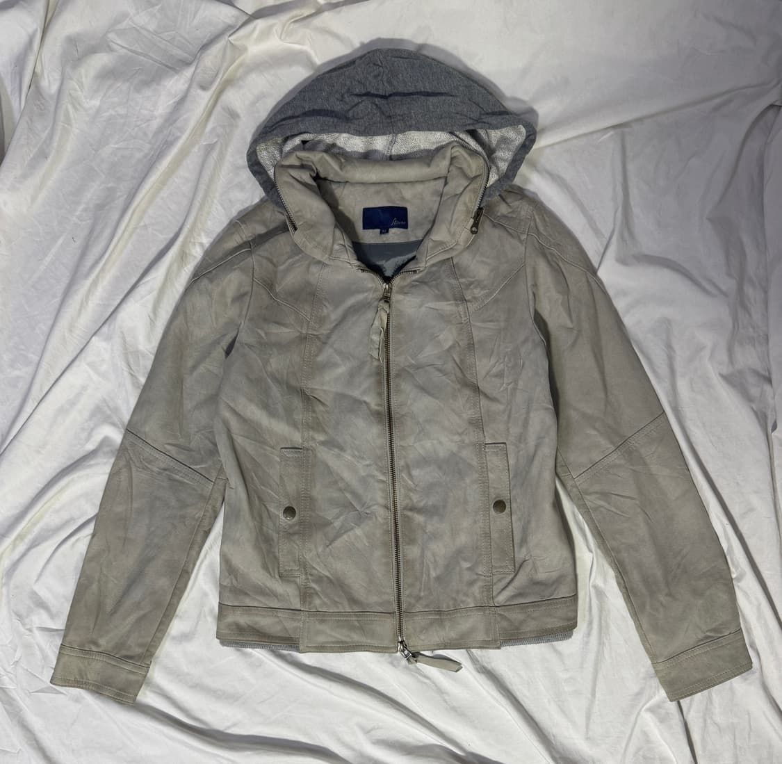 아비렉스 보노 타입 램스킨 레더 자켓 y2k lgb goa 상품이미지3