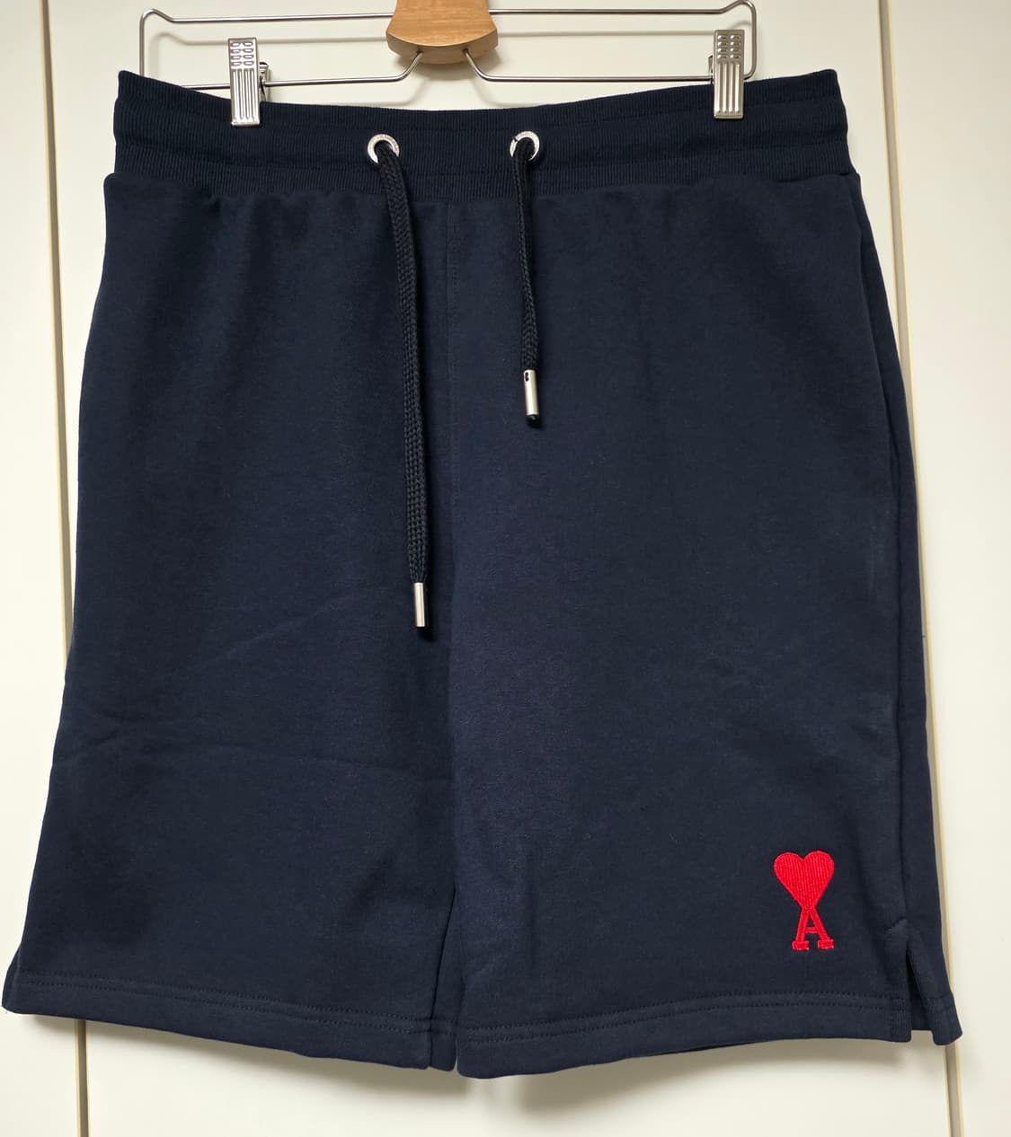 아미 스몰 하트 로고 네이비 반바지 M 상품이미지2