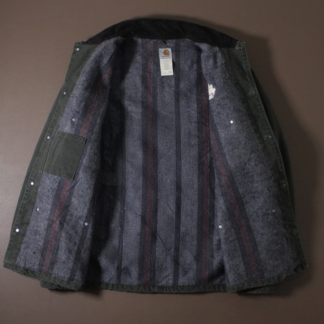  90's Carhartt 칼하트 MOS 모스그린 덕 디트로이트 워크자켓 상품이미지4