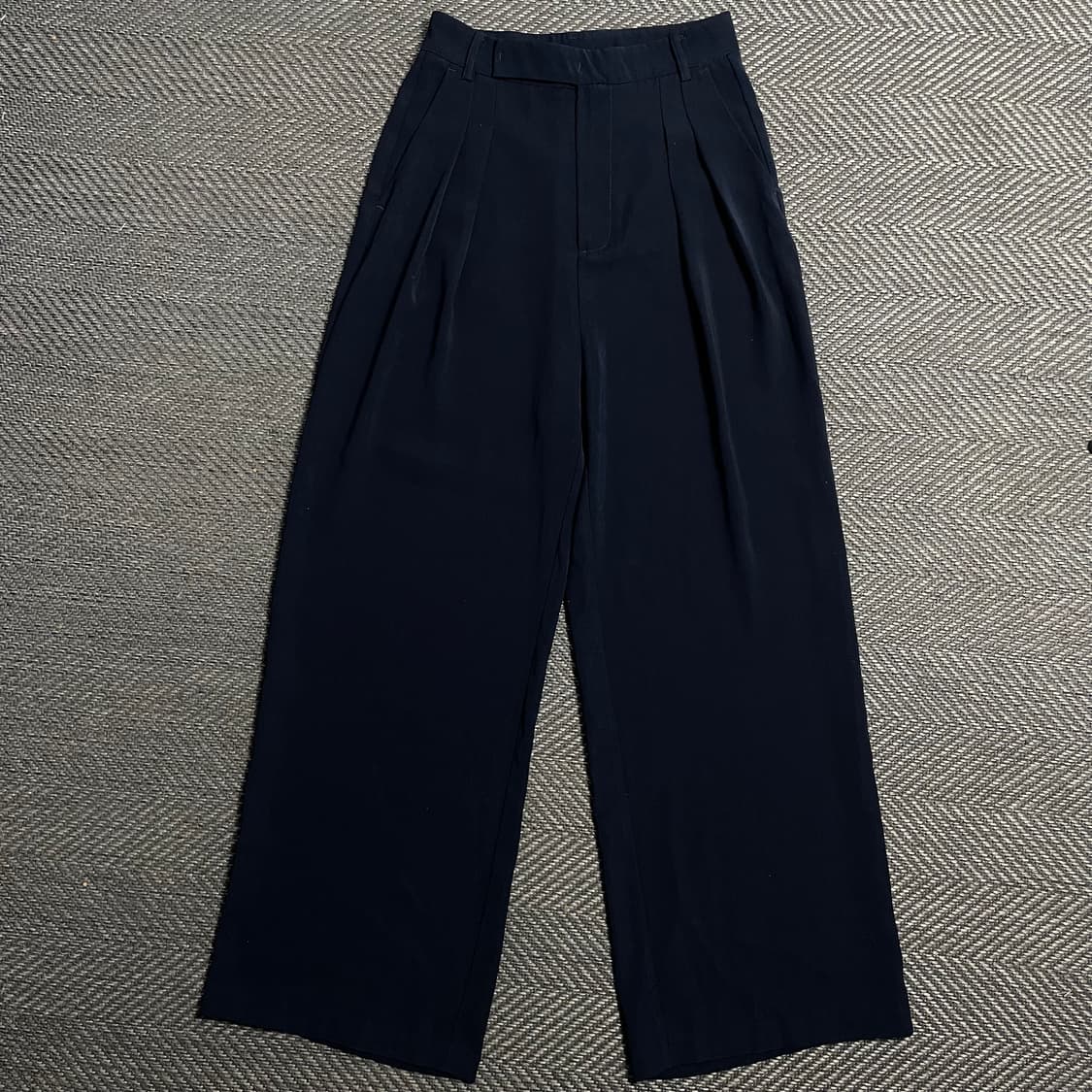 빈티지 핀턱 와이드 슬랙스 팬츠 네이비y 5334 상품이미지2