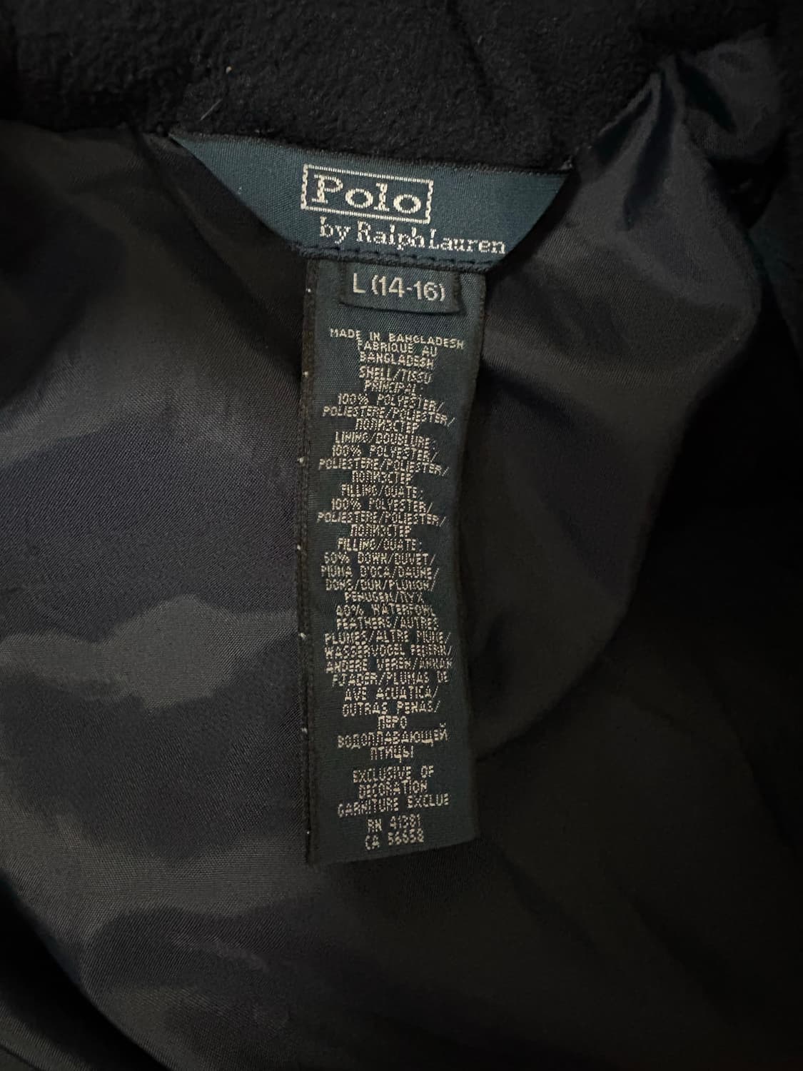 폴로 랄프로렌 픽포니 네이비 패딩 상품이미지4