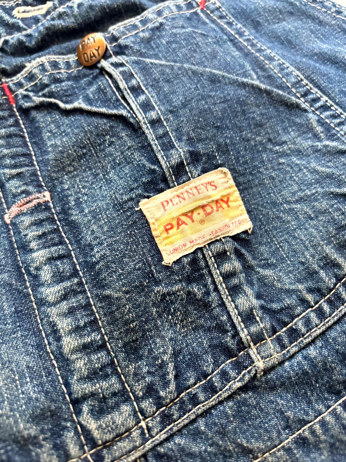 50~60's Penney's PAY-DAY 데님 오버롤 ~36" 상품이미지5