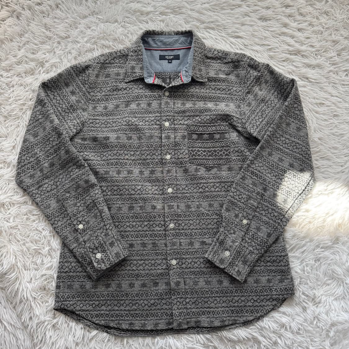 BEAMS 일본빈티지 벨벳 셔츠 빔즈 빈티지셔츠 빔즈셔츠 m 95 상품이미지2