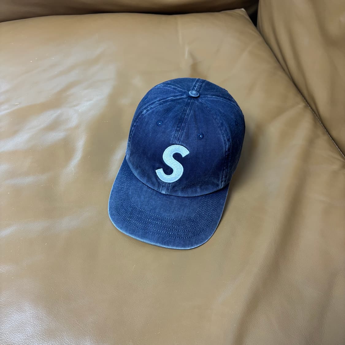 슈프림 S로고 6패널 볼캡 모자 23FW 피그먼트 네이비 상품이미지1