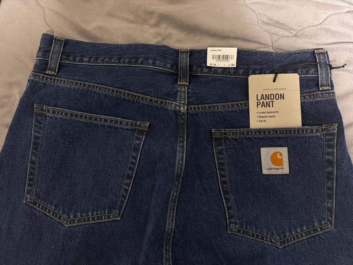 칼하트 랜든팬츠 블루스톤워시 34 새상품 상품이미지4