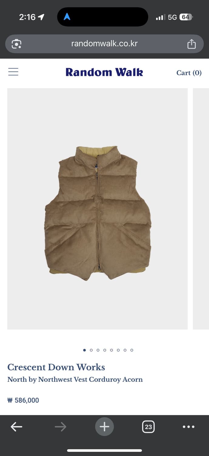 크레센트 다운 웍스 노스웨스트 베스트 코듀로이 상품이미지8