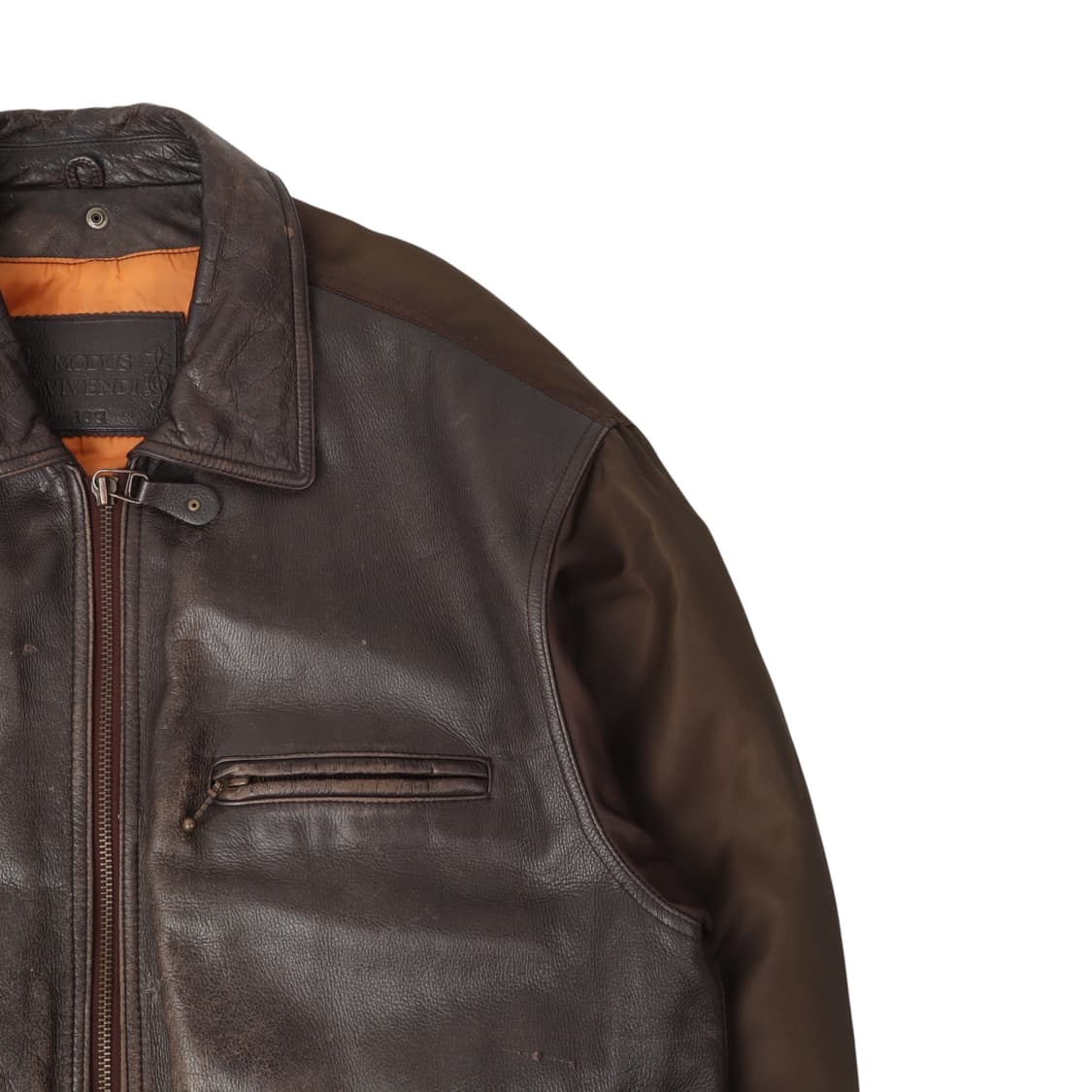 90s modus vivendi 빈티지 카우레더 자켓 상품이미지3