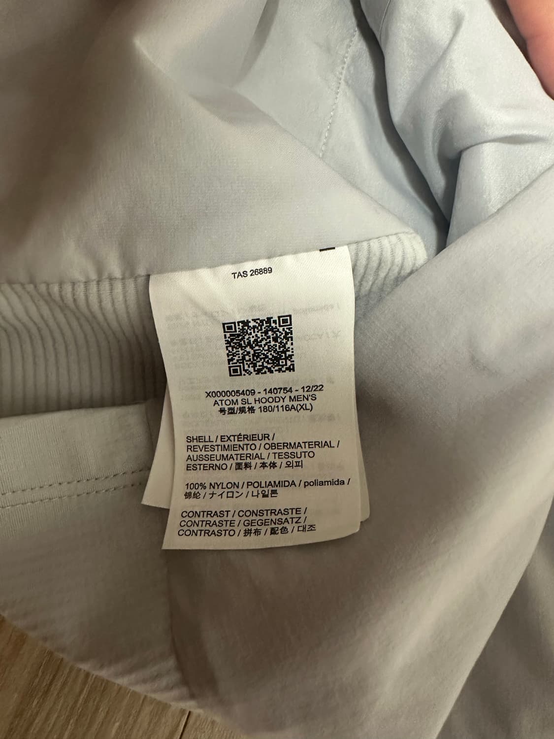 아크테릭스 아톰 SL 후디 솔리튜드 XL 상품이미지3