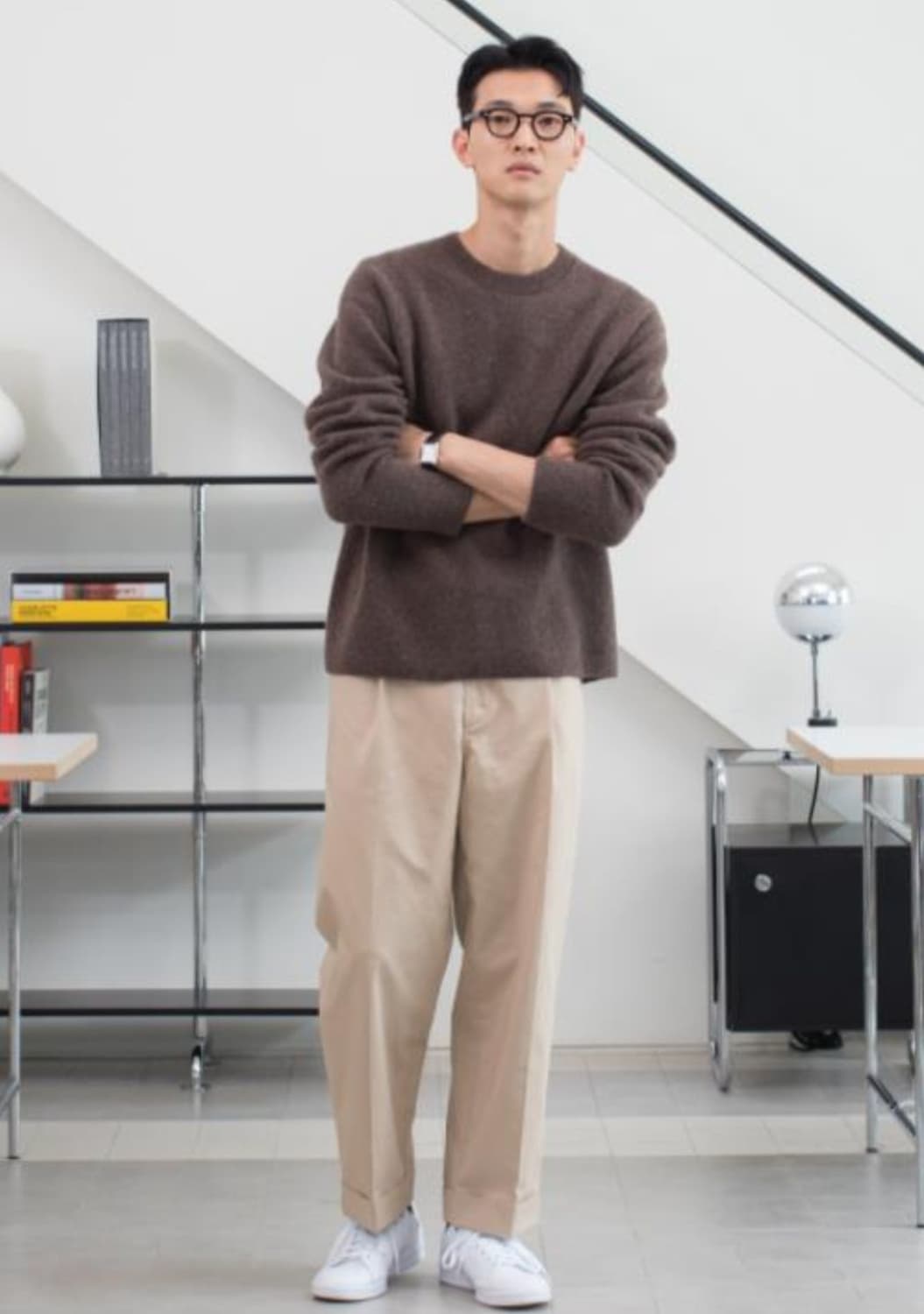 포터리 컴포트 크루넥니트 브라운 새제품 3사이즈 상품이미지5