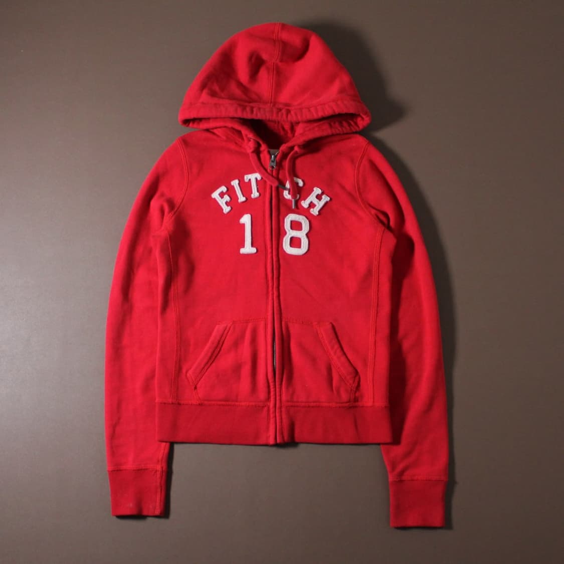 Abercrombie 아베크롬비 레드 기모 후드집업 상품이미지1