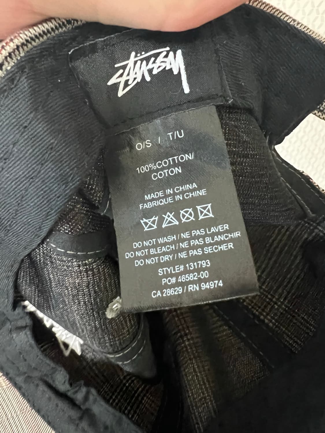 스투시 글렌체크 볼캡 상품이미지3