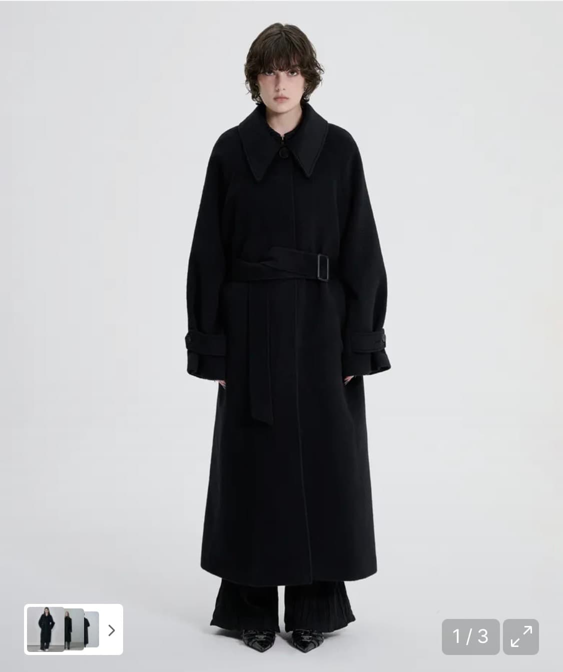 트리밍버드 Traum Balmacaan Long Coat Black 상품이미지1
