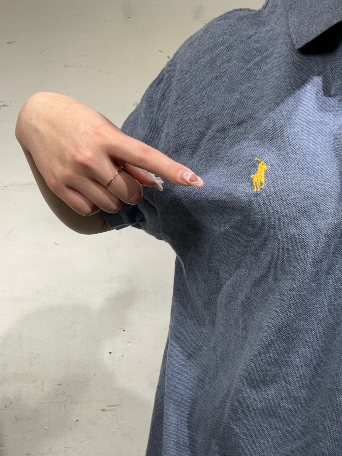 폴로 랄프 로렌 블루 반팔 피케에 티셔츠 M 상품이미지4