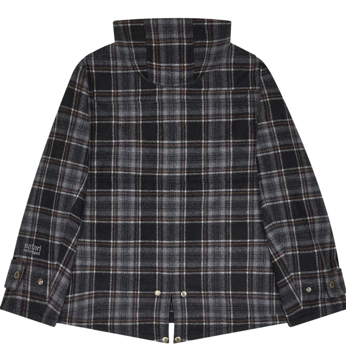사파리스팟 레기온 퍼 체크 더플 코트 1사이즈 상품이미지4