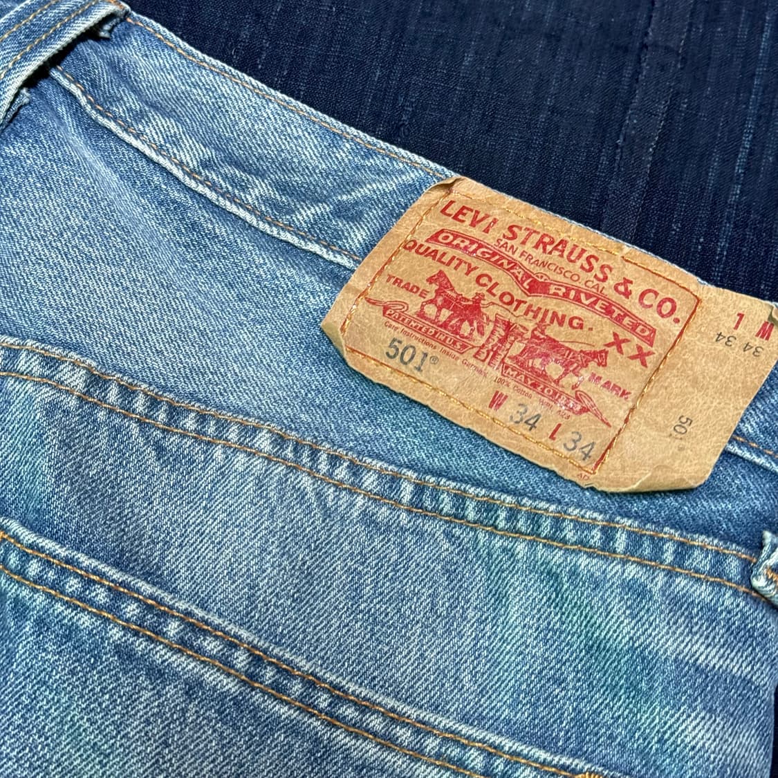리바이스 501 스트레이트 핏 데님 팬츠 34 상품이미지6